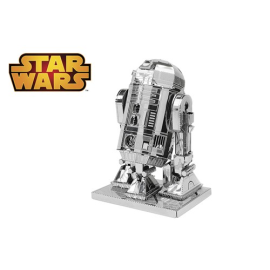 MetalEarth: STAR WARS R2-D2 6.93x4.95x3.47cm, Metall 3D Modell mit 2 Blättern, auf Karte 12x17cm, 14+ Metallmodell
