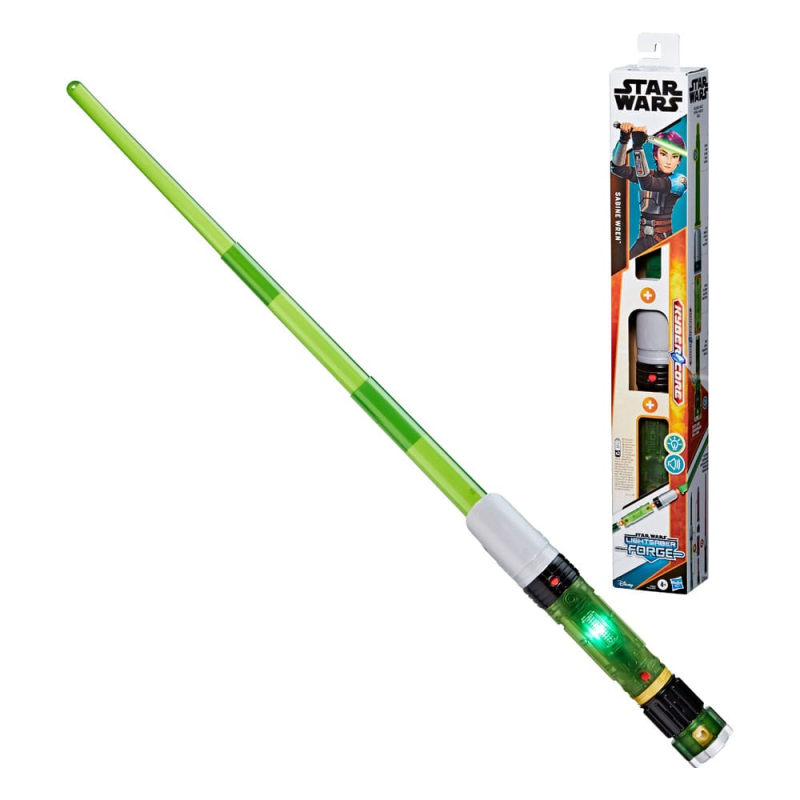 Star Wars Lightsaber Forge Kyber Core replica Roleplay electronic lightsaber Sabine Wren Hasbro