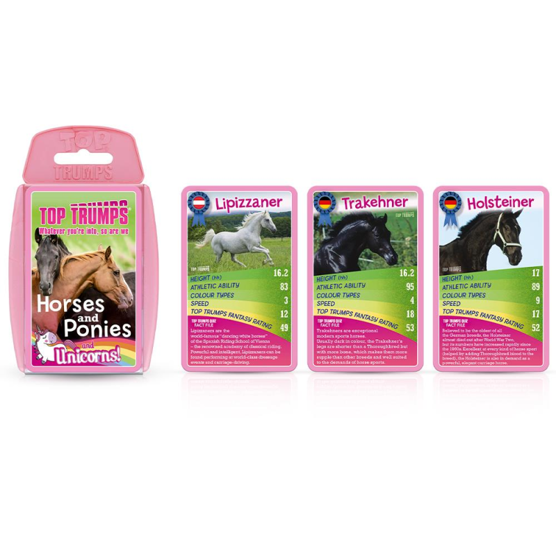 Winning Moves Horses Ponies and Unicorn - Top Trumps English Brettspiele