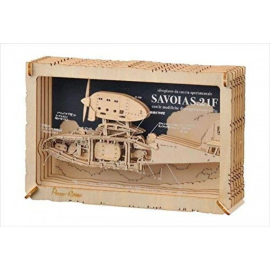 PORCO ROSSO - Savoia - Paper theater Wood style Puzzle 