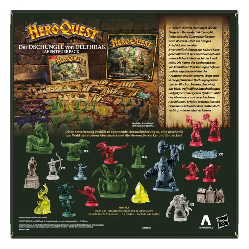 HeroQuest expansion board game Der Dschungel von Delthrak Quest Pack *GERMAN*