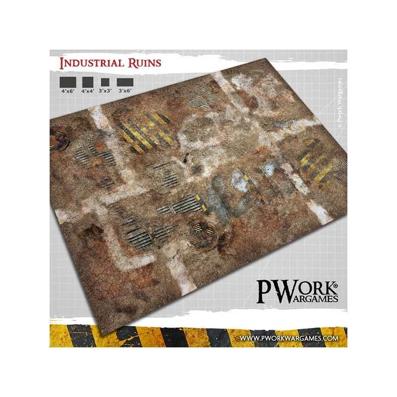 Industrial Ruins neoprene play mat 44x60'