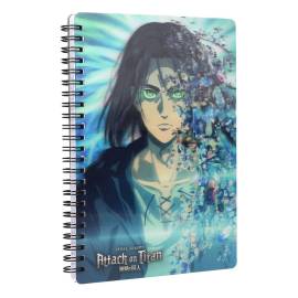 Attack on Titan notebook 3D effect Blue