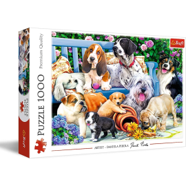 1000-teiliges Puzzle – Hunde im Garten 