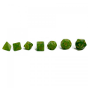 Set of 7 dice - Miniature - Pearly Green Würfel