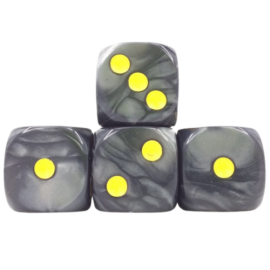 Set of 5 6-sided dice – Black Pearl 