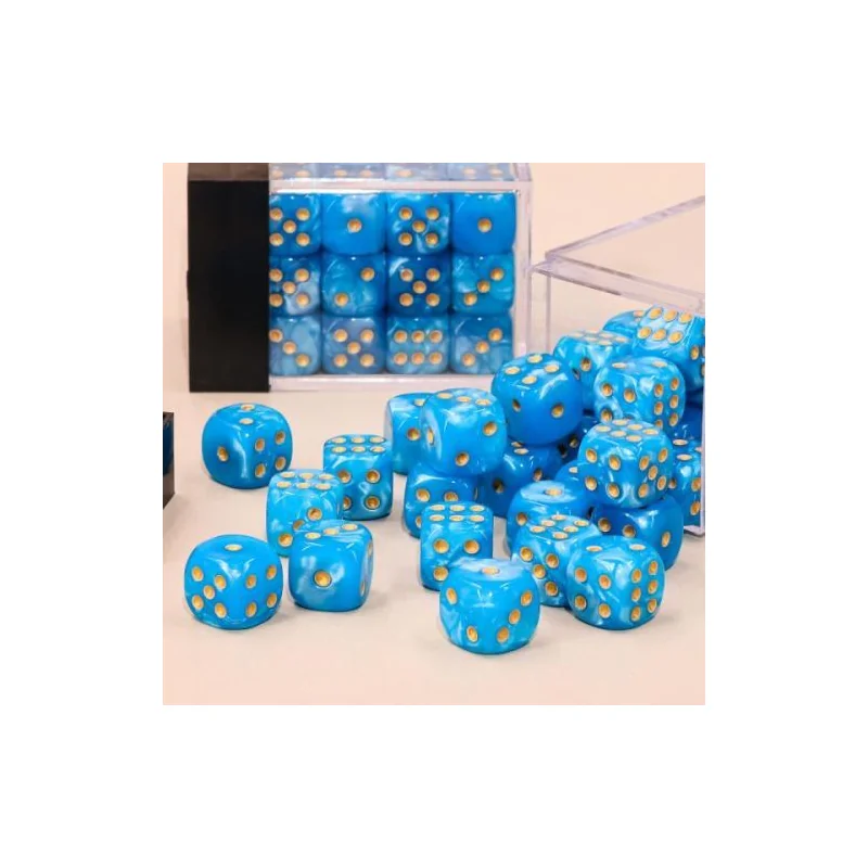 Set of 36 6-sided dice - 12mm - Blue 